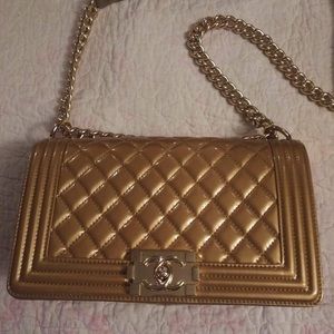 Chanel le boy bag - gold